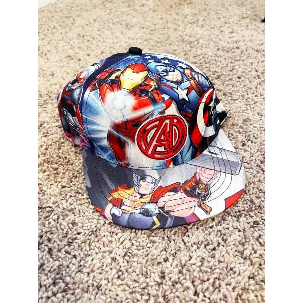 Marvel Avengers Snapback Hat Kids OSFM Iron Man Hulk Captain America Thor